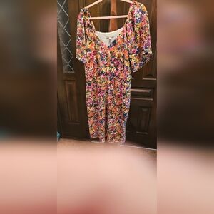 Cato Colorful Floral Knee Length Dress